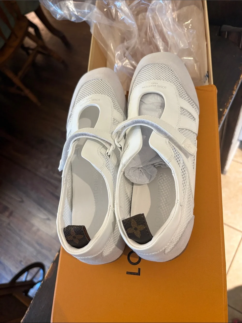 Louis Vuitton Sneakerina Mary Jane - all white colorway